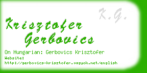 krisztofer gerbovics business card